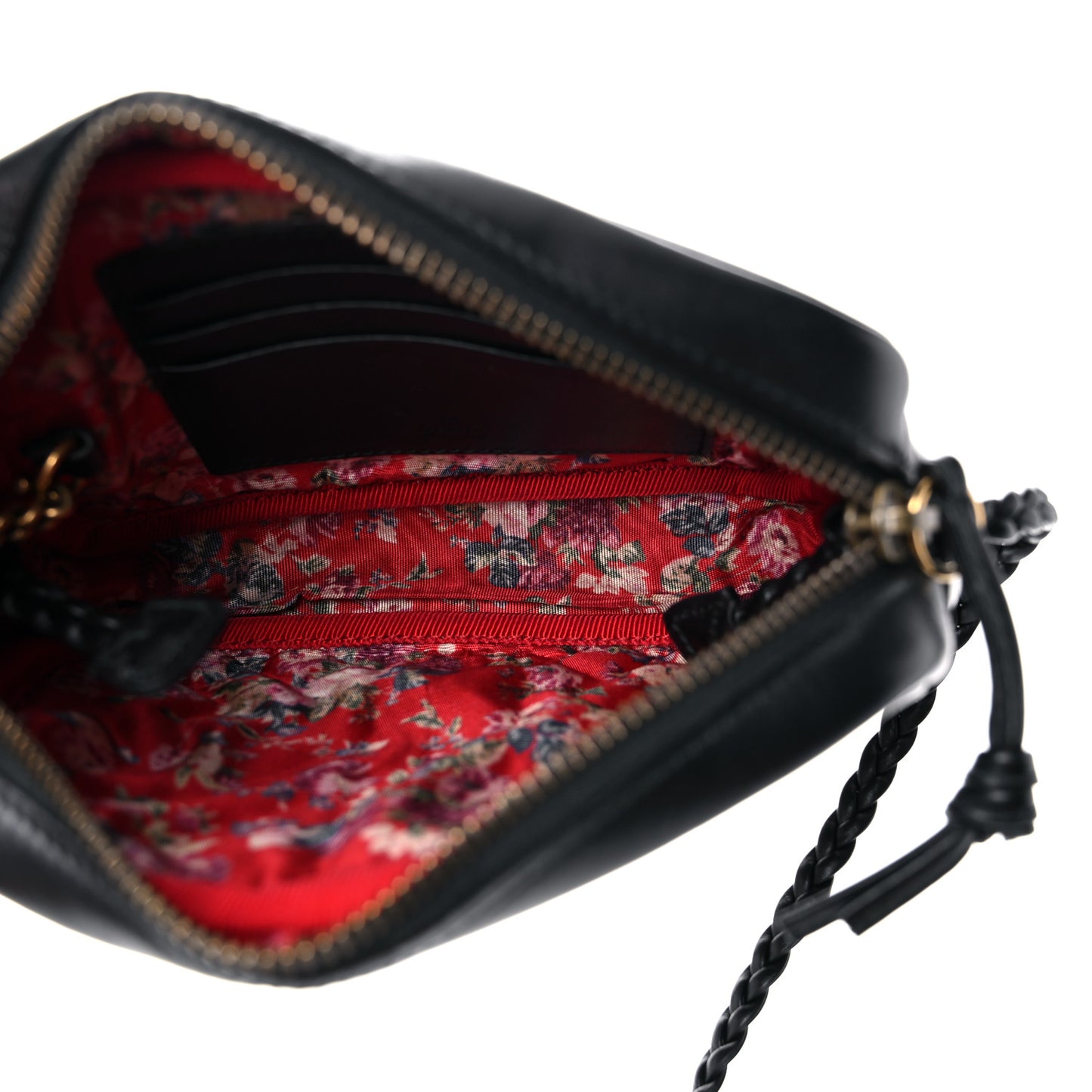Calfskin Trapuntata Web Mini GG Shoulder Bag Black