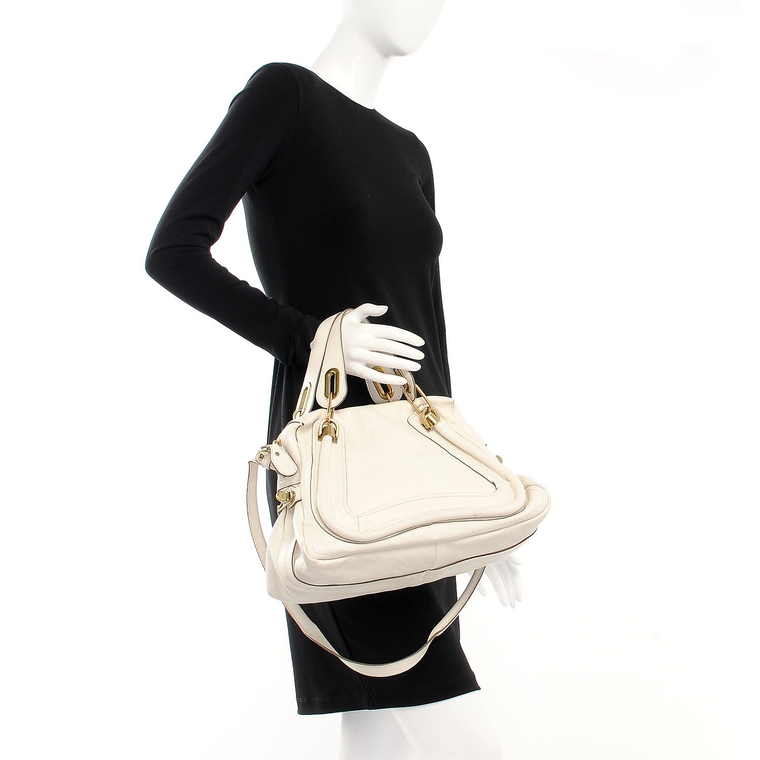 Chloe Calfskin Medium Paraty Cream 3 of 15