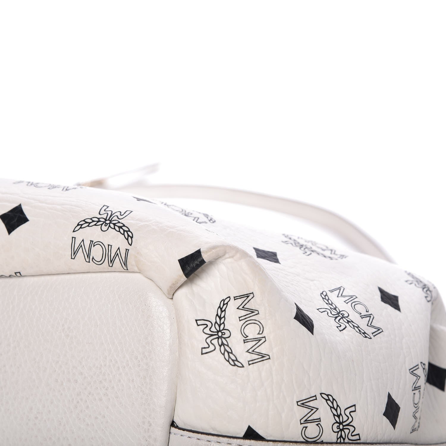 MCM Visetos Drawstring Bag White 20 of 21