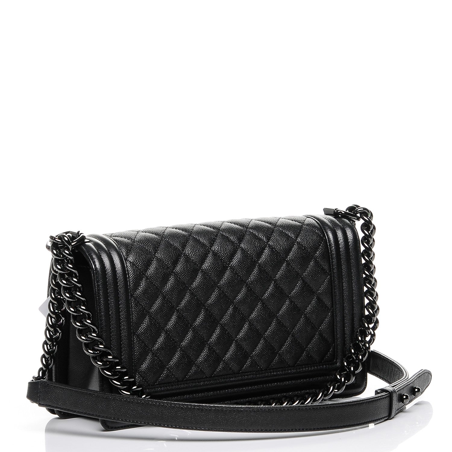 Chanel Caviar Quilted Medium Boy Flap So Black 3 of 7