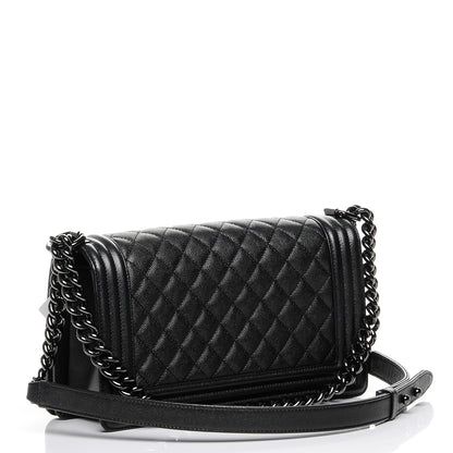 Chanel Caviar Quilted Medium Boy Flap So Black 3 of 7