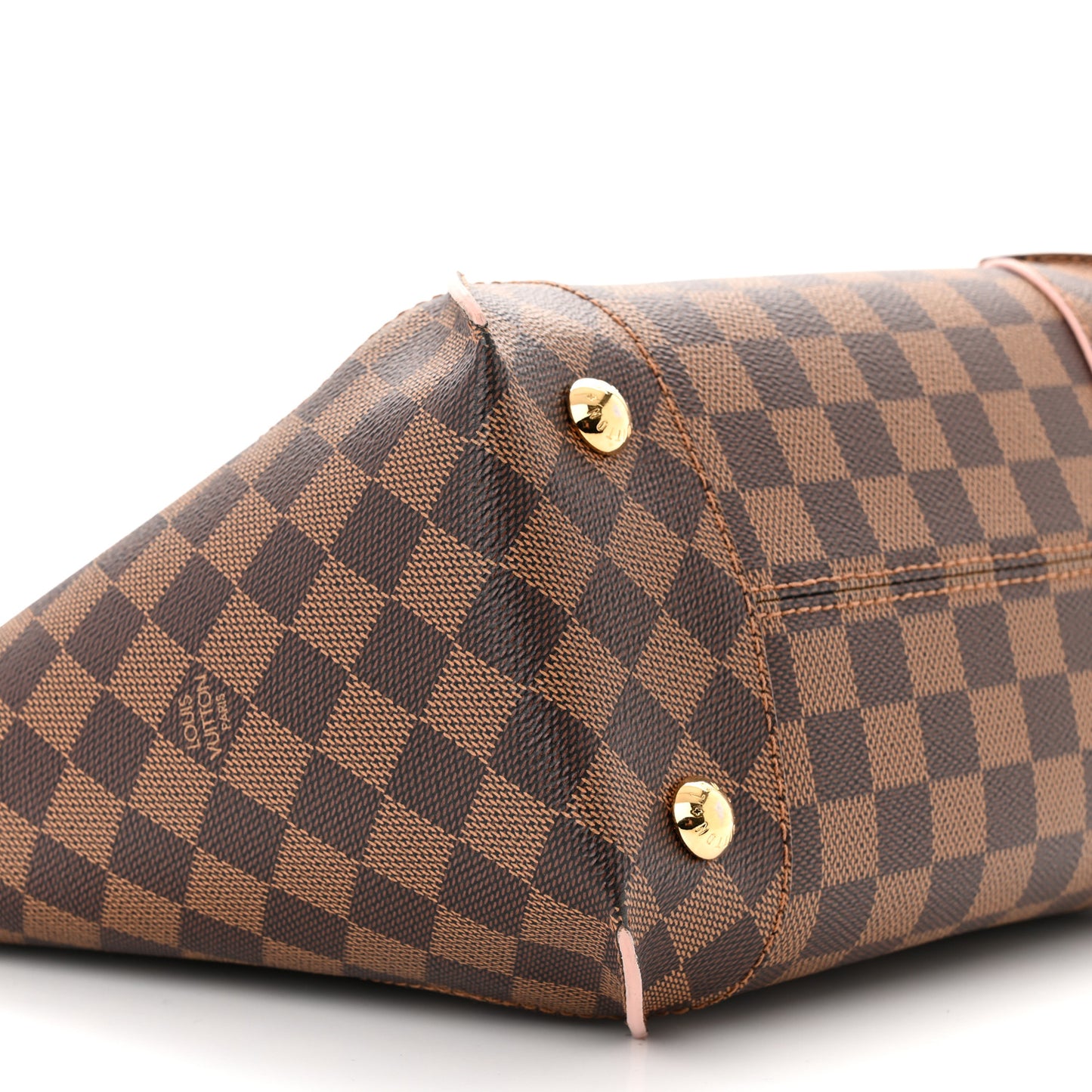 Damier Ebene Caissa Tote PM Rose Ballerine