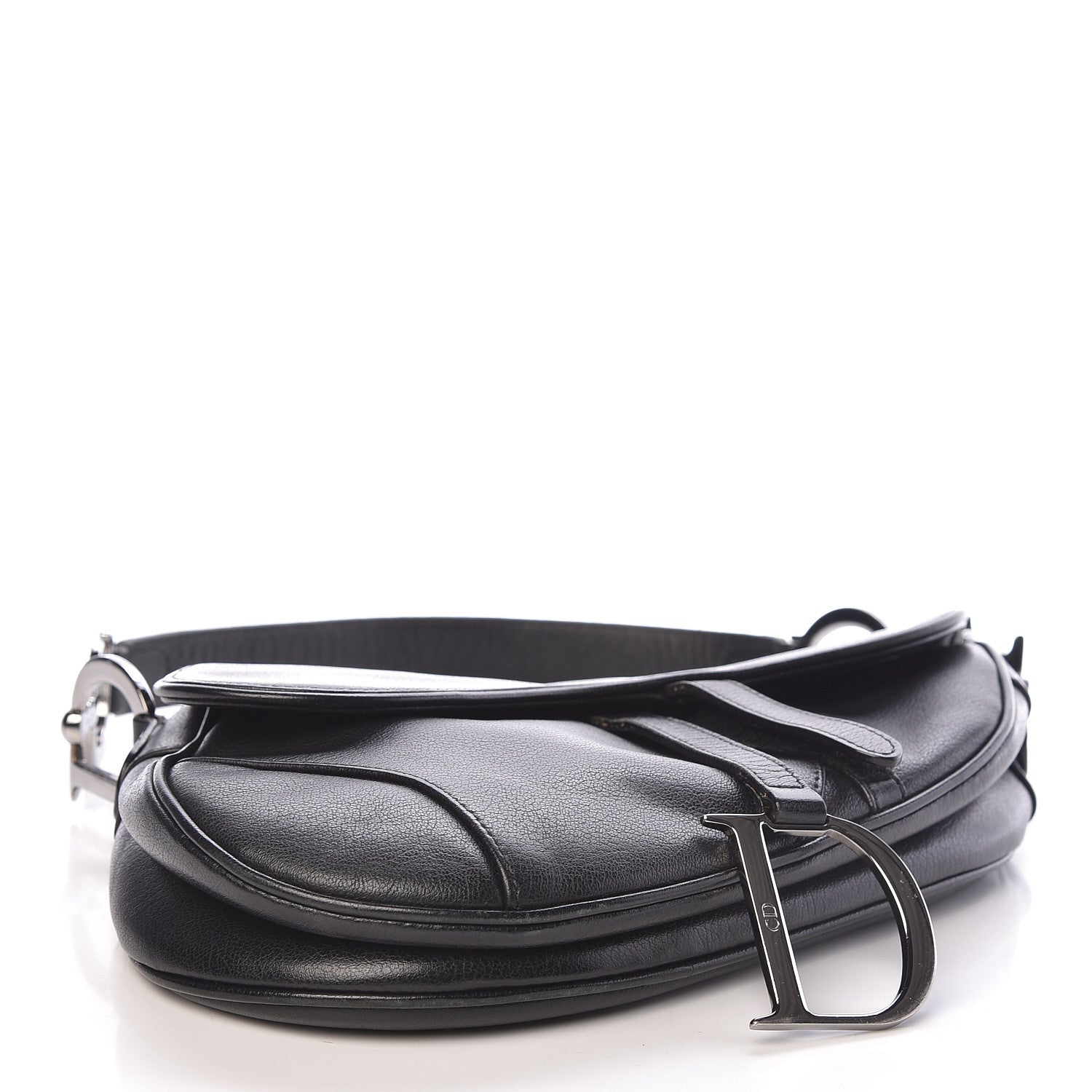 Christian Dior Calfskin Saddle Bag Black 4 of 10