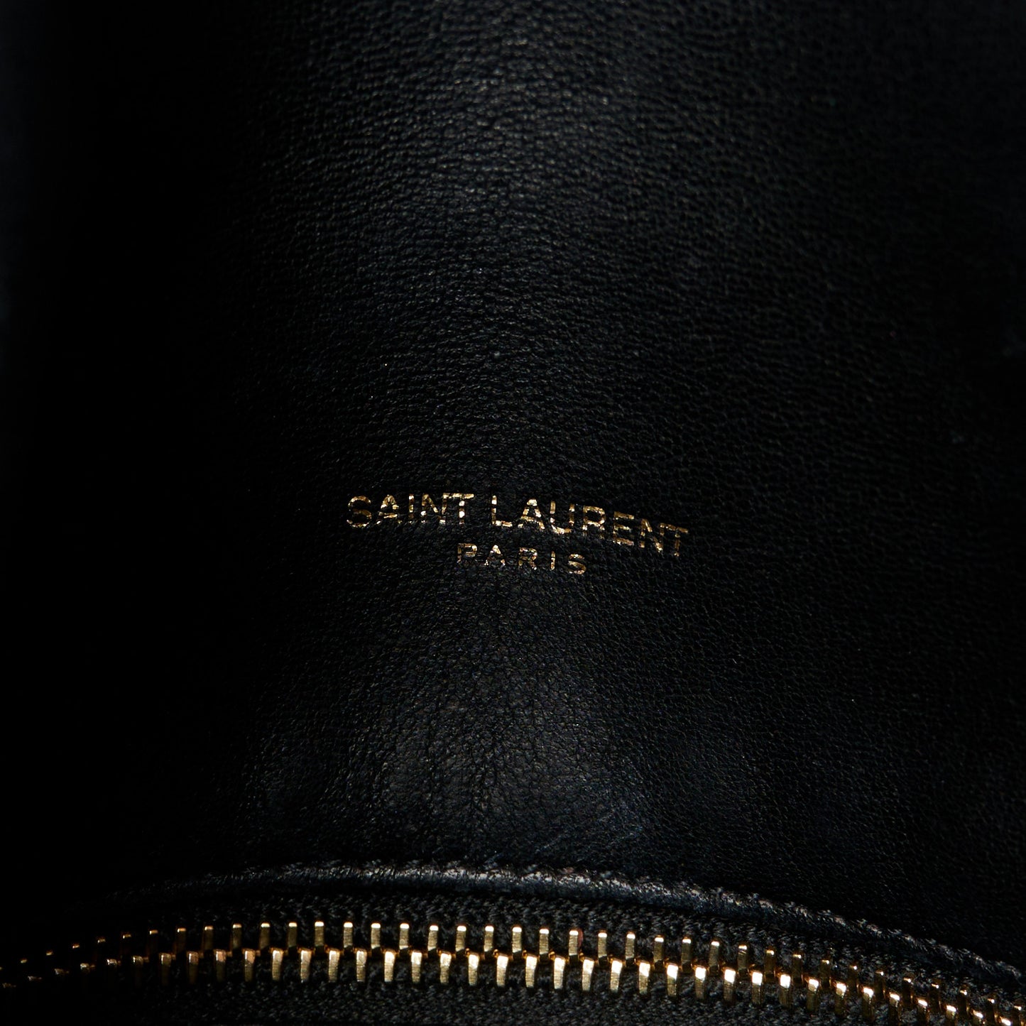 Lambskin Quilted Small Loulou Puffer Monogram Chain Satchel Black