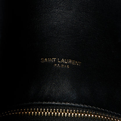 Saint Laurent Lambskin Quilted Small Loulou Puffer Monogram Chain Satchel Black 7 of 11