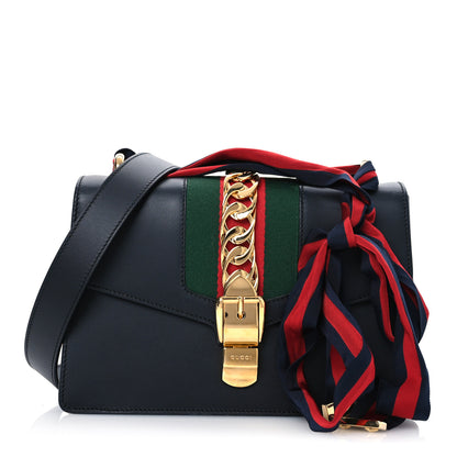 Gucci Calfskin Small Sylvie Shoulder Bag Black 1 of 15