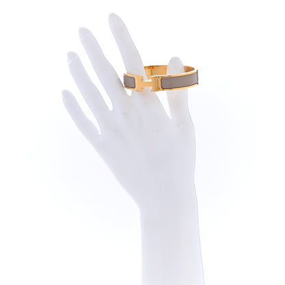 Hermes Enamel Narrow Clic Clac H Bracelet PM Marron Glace 2 of 6