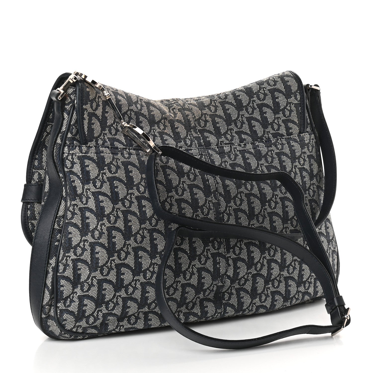 Christian Dior Monogram Flap Messenger Navy Blue 3 of 14