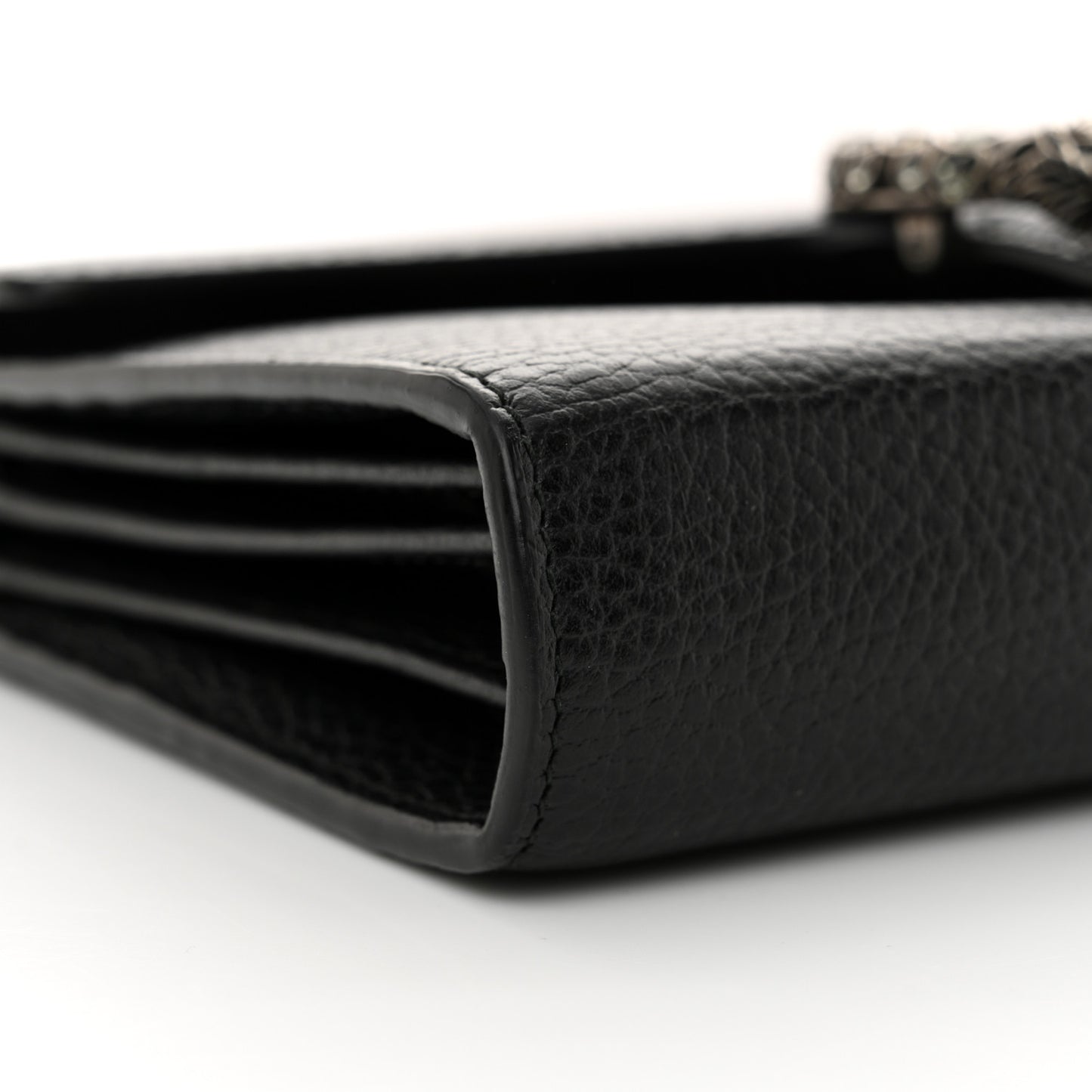 Calfskin Mini Dionysus Chain Wallet Black