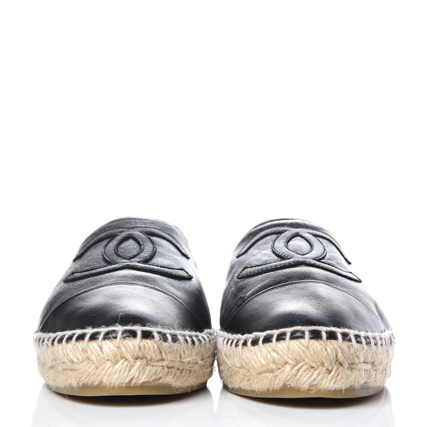 Lambskin CC Espadrilles 39 Black