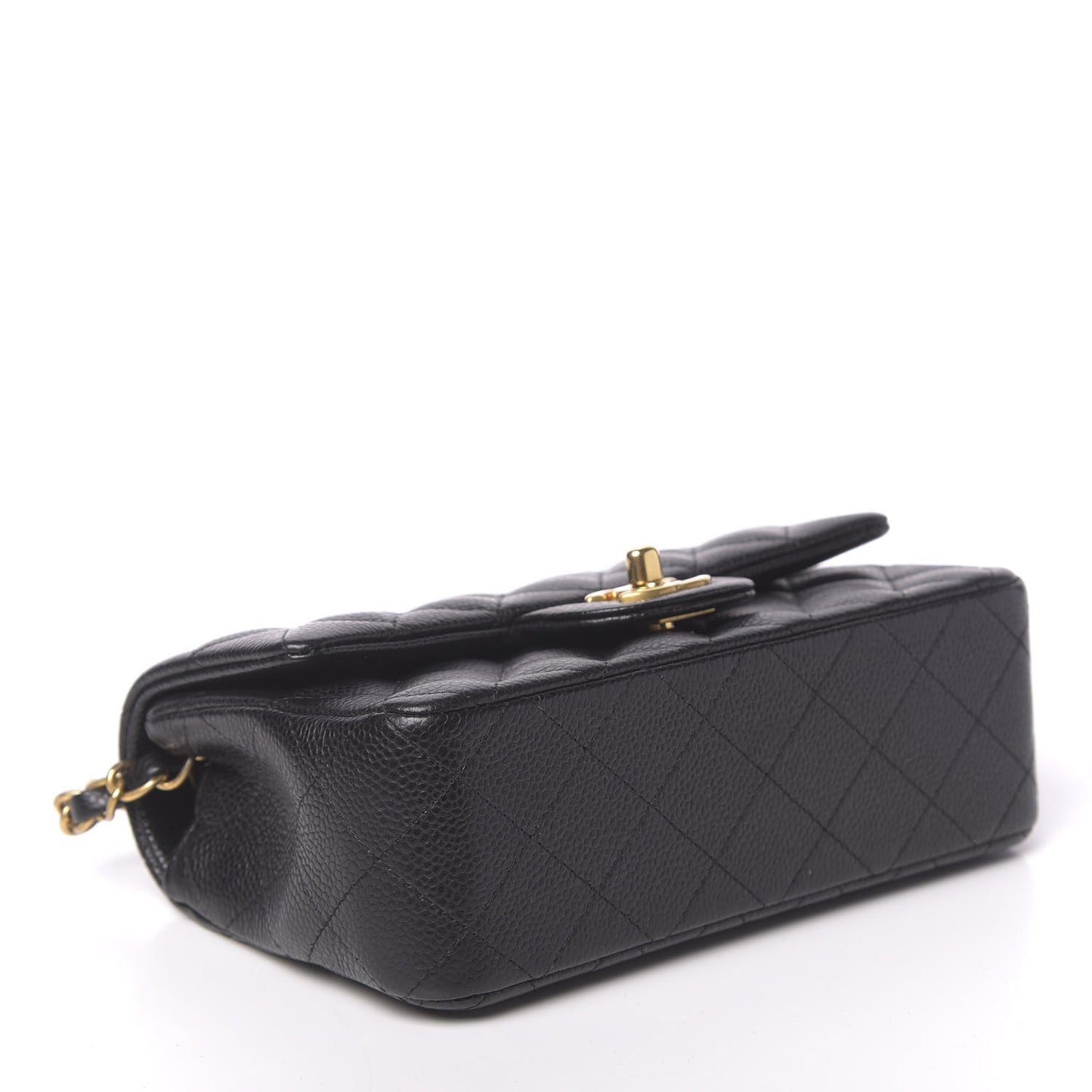 Caviar Quilted Mini Rectangular Flap Black