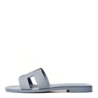 Hermes Epsom Oran Sandals 35 Bleu Glacier 1 of 6