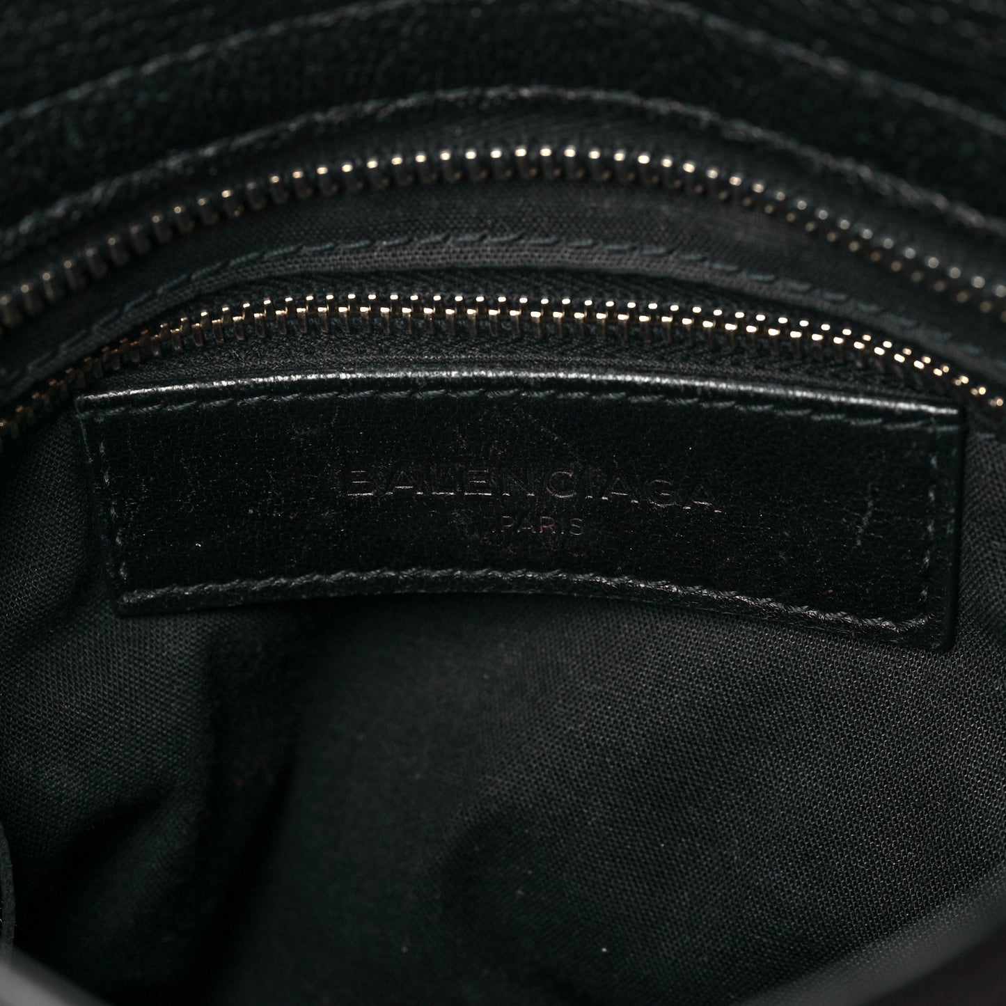 Chevre Gold Metallic Edge Hardware Mini City Black