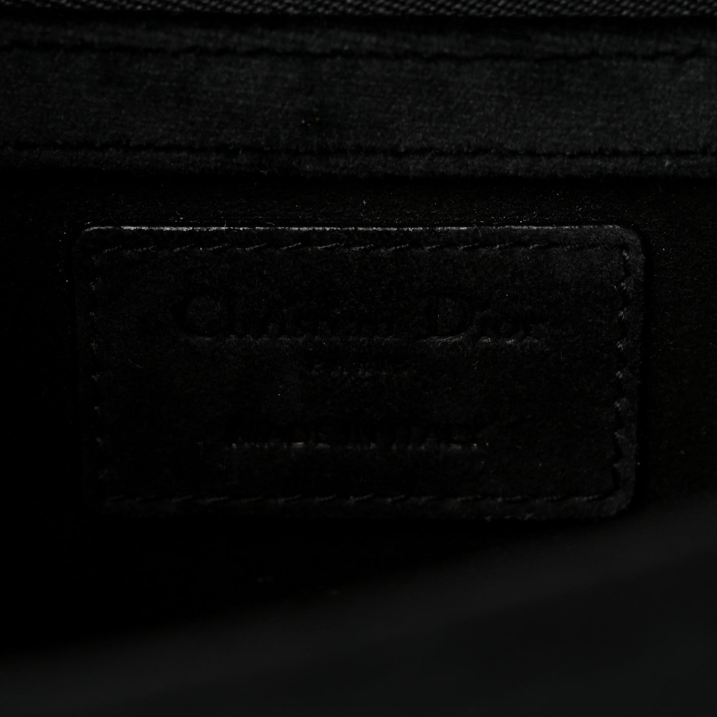 Velvet Small Diorama Flap Bag Black