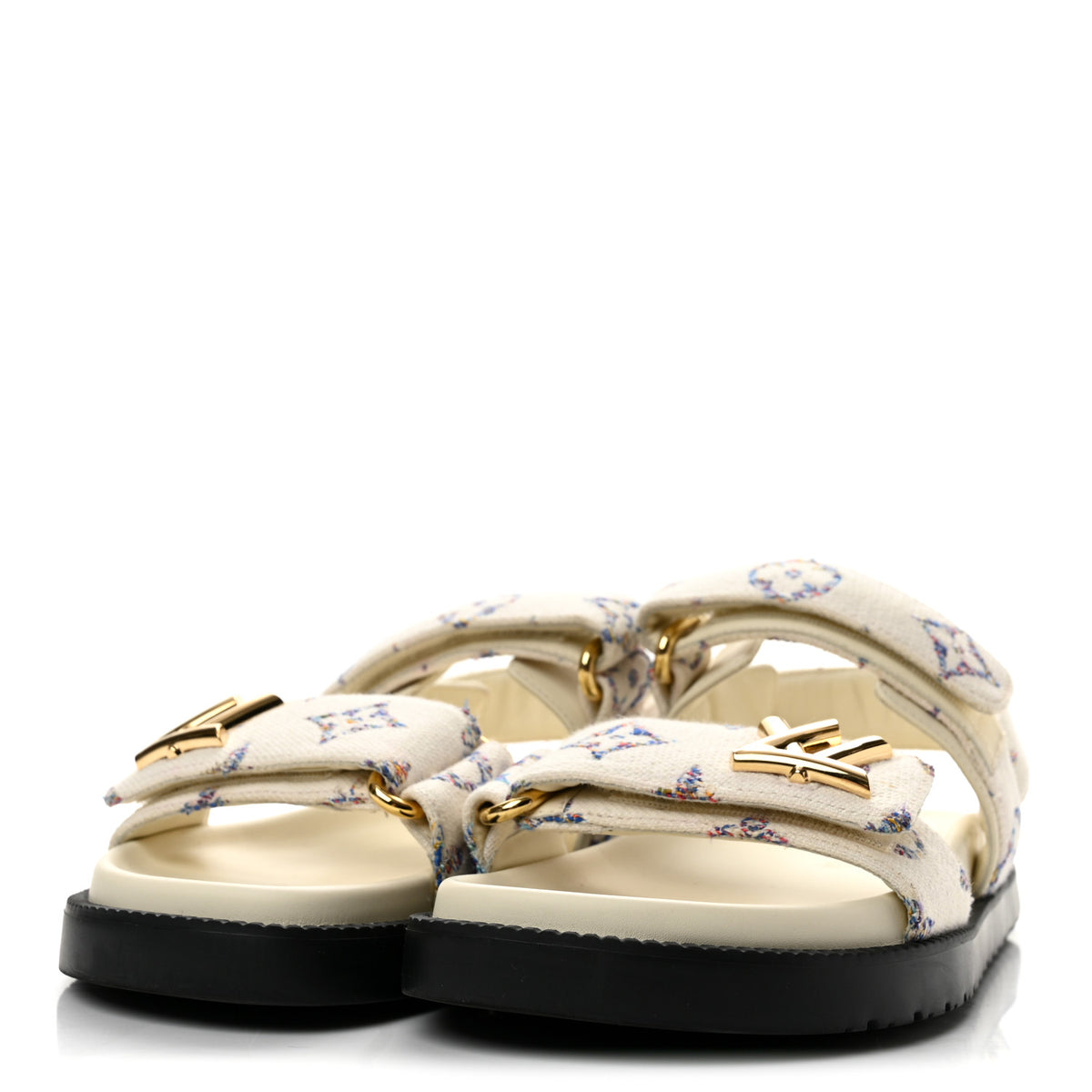 Monogram LV Sunset Comfort Flat Sandals 35.5 Multicolor