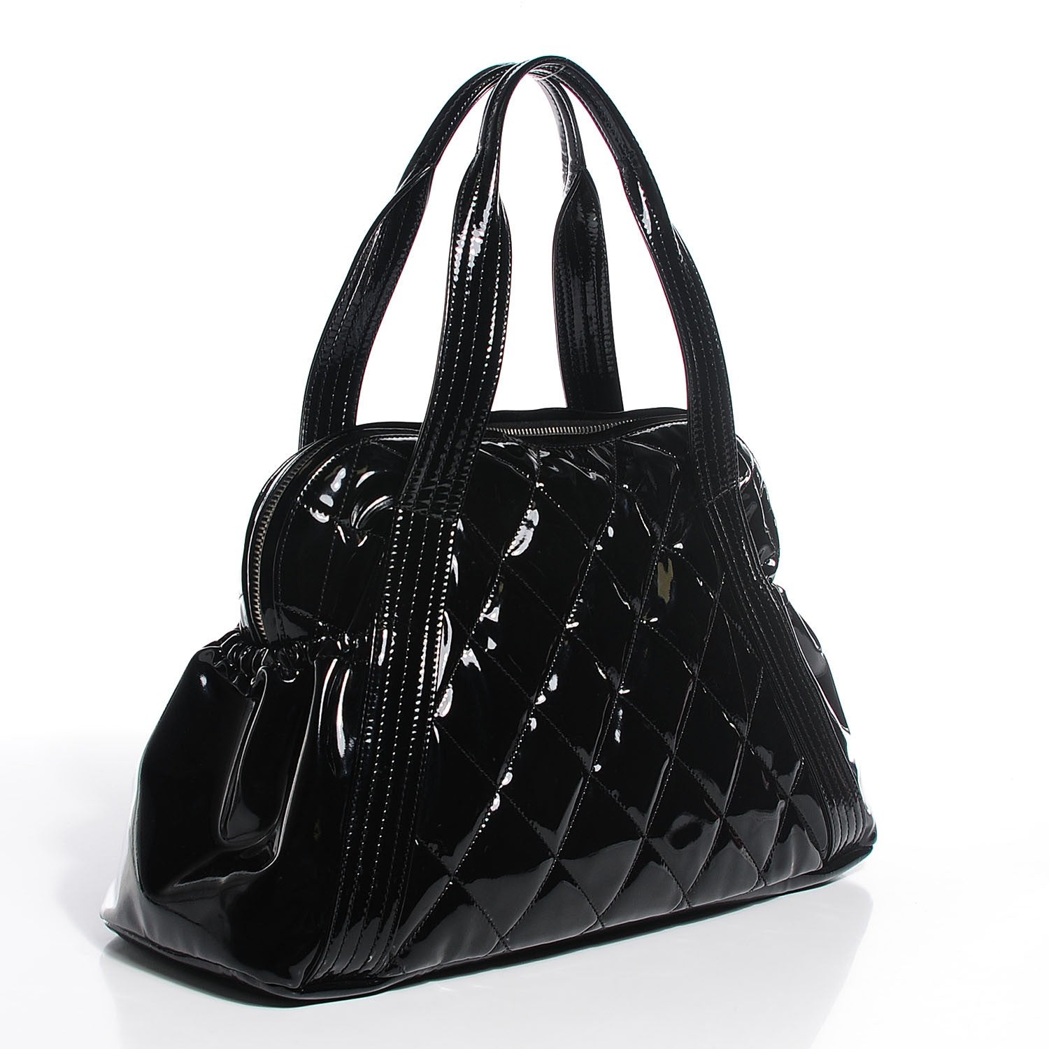 Chanel Vinyl Quilted CC Large Tote Black 3 of 7