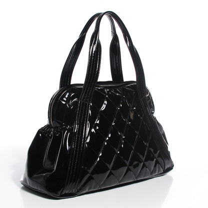 Chanel Vinyl Quilted CC Large Tote Black 3 of 7