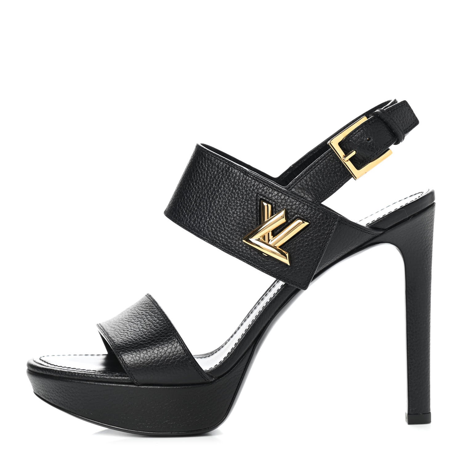 Louis Vuitton Taurillon Horizon Platform Sandals 41 Black 1 of 12