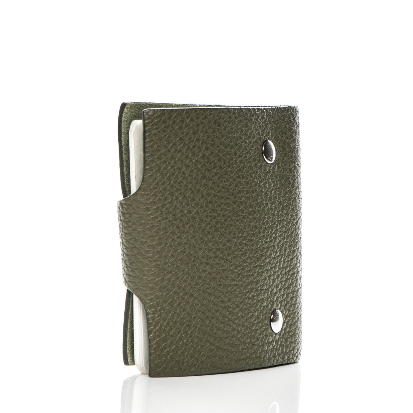 Taurillon Clemence Ulysse Mini Notebook Vert Olive