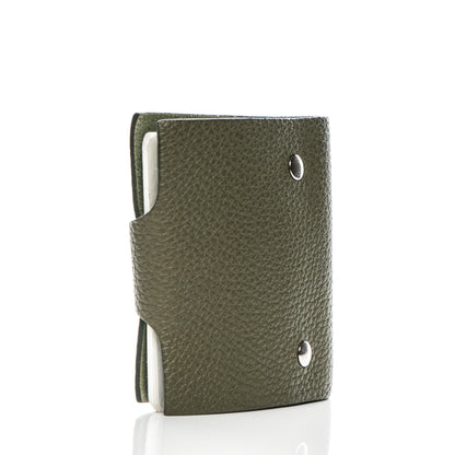 Hermes Taurillon Clemence Ulysse Mini Notebook Vert Olive 3 of 8