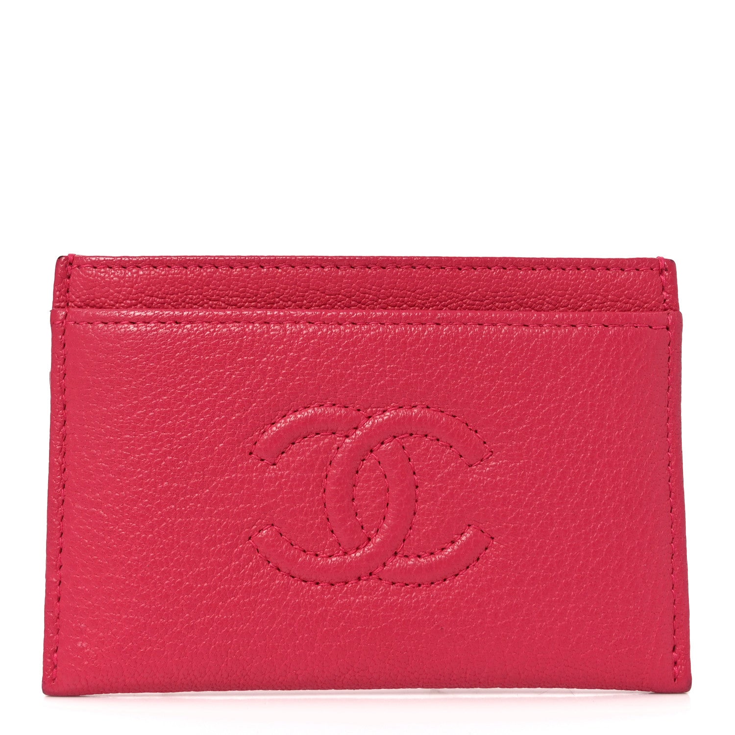 Chanel Goatskin Timeless CC Card Holder Fuchsia 1 of 7