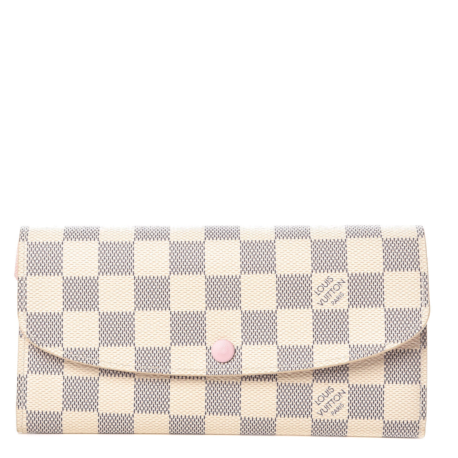 Louis Vuitton Damier Azur Emilie Wallet Rose Ballerine 1 of 7