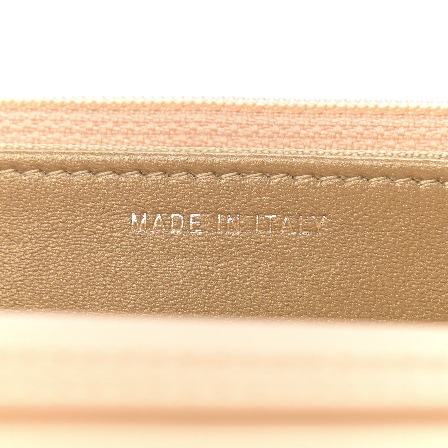 Lambskin Quilted CC Pearl Crush Wallet on Chain WOC Beige