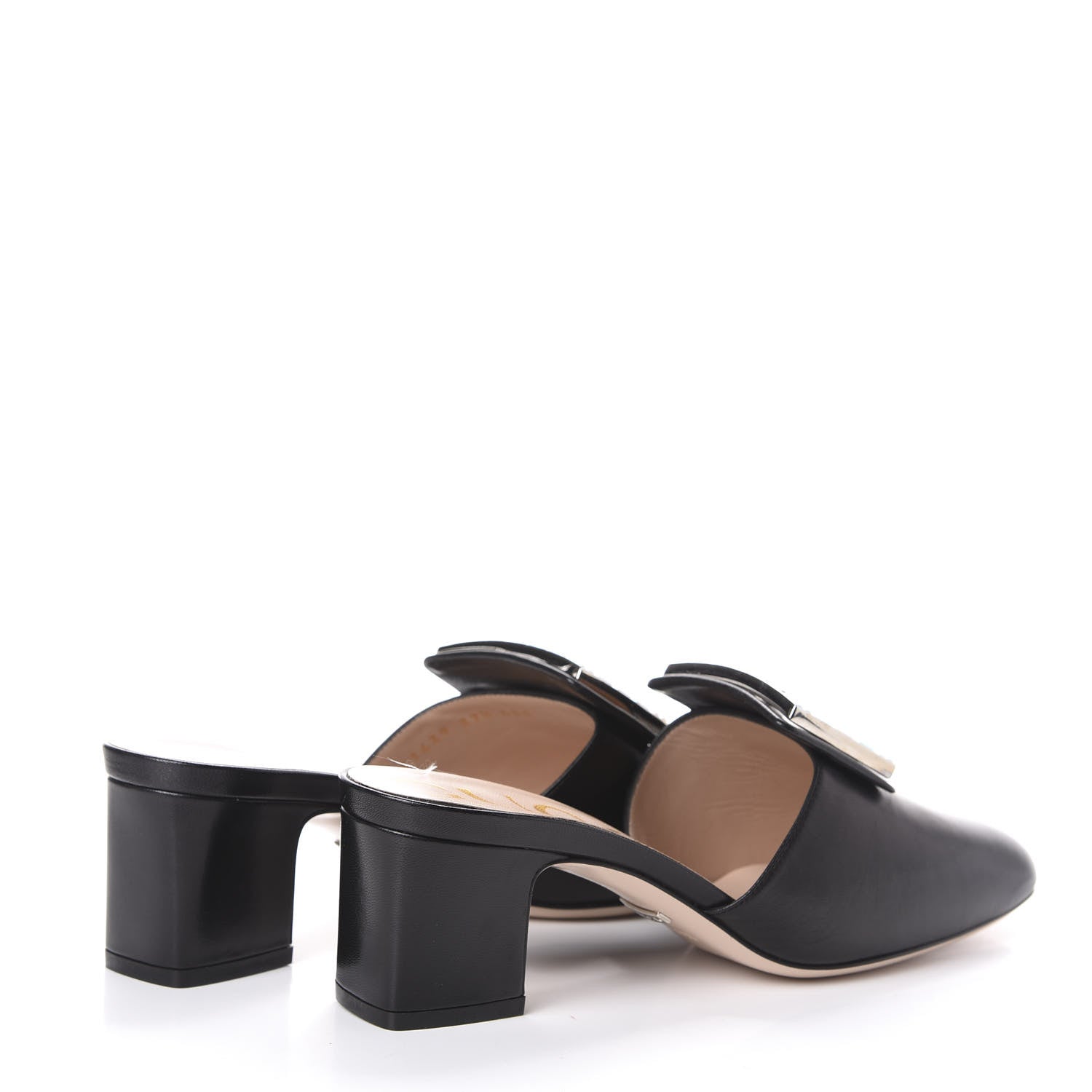 Gucci Malaga Kid Crystal Square G Madelyn 60mm Mules 37.5 Black 4 of 7
