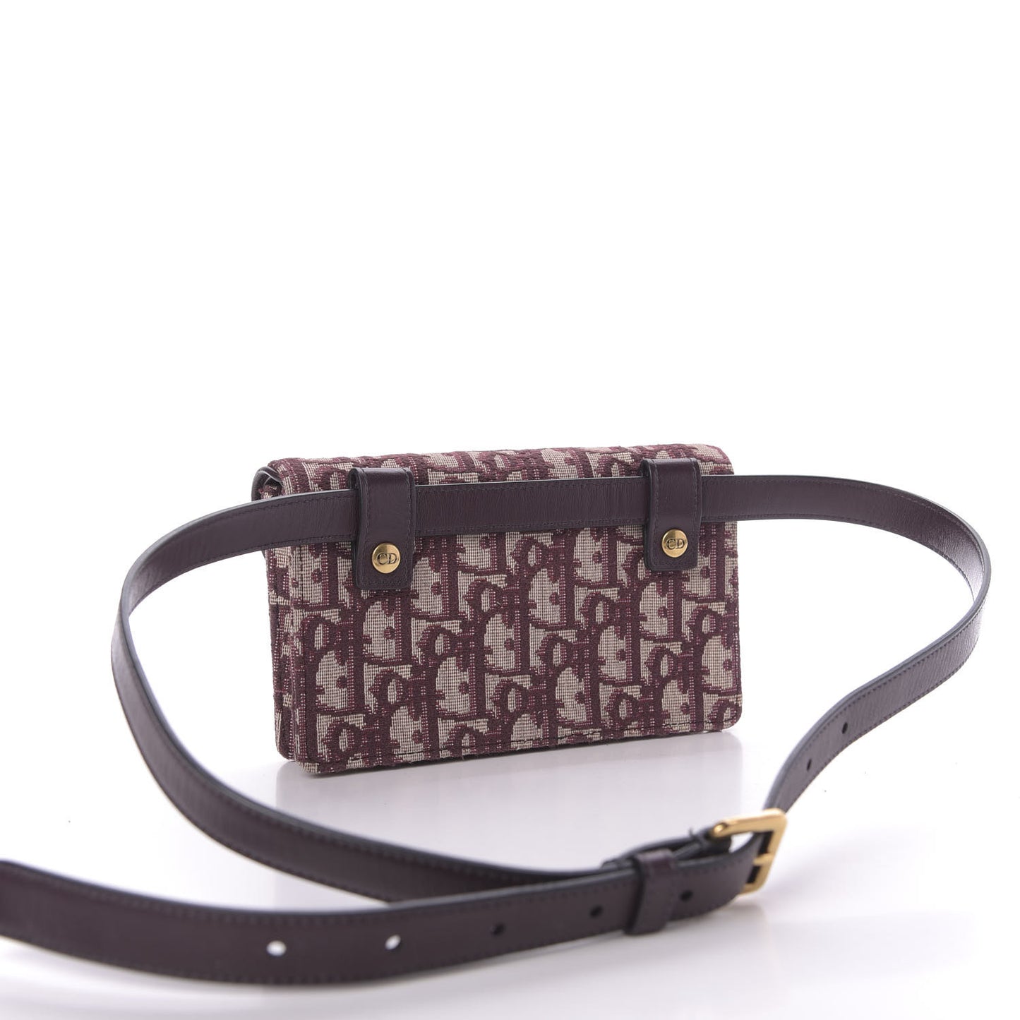 Oblique Saddle Belt Bag Bordeaux