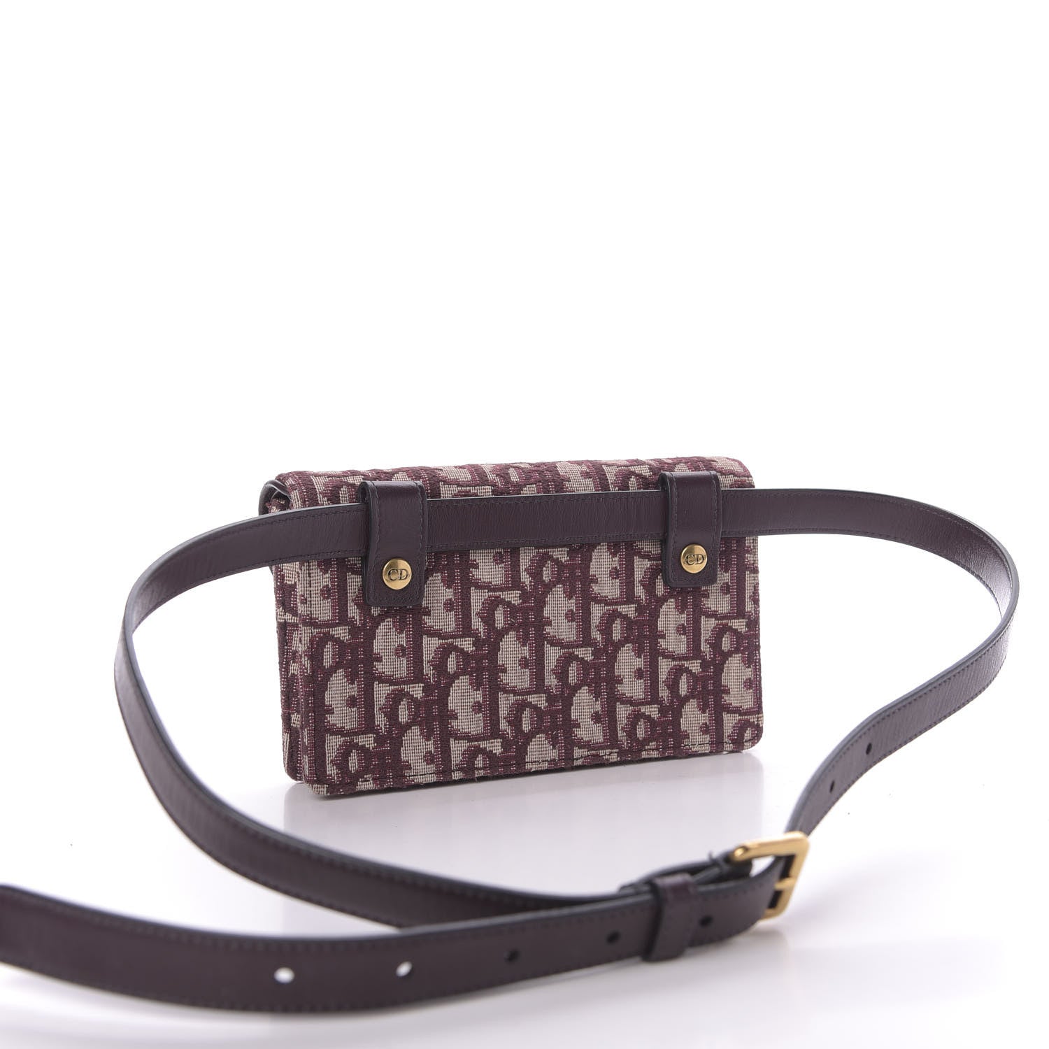 Christian Dior Oblique Saddle Belt Bag Bordeaux 3 of 8