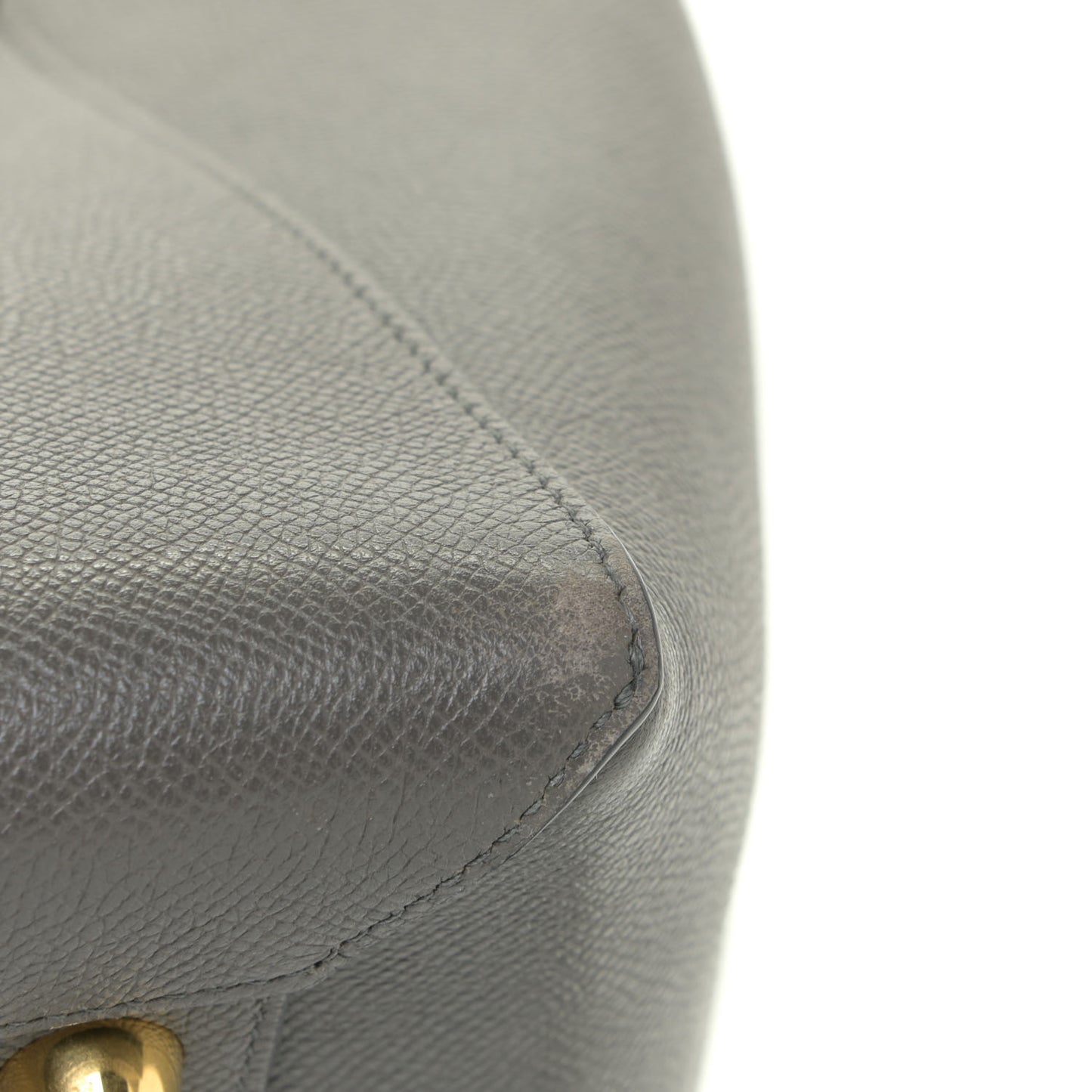 Grained Calfskin Small Belt Bag Grey