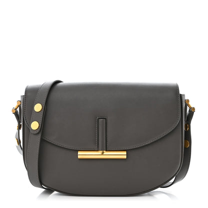 Tom Ford Calfskin Sasha Shoulder Bag Dark Grey 1 of 12