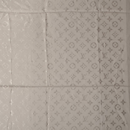 Louis Vuitton Silk Wool Monogram Shawl Beige 1 of 5
