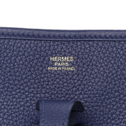 Hermes Taurillon Clemence Evelyne III PM Bleu Encre 5 of 10