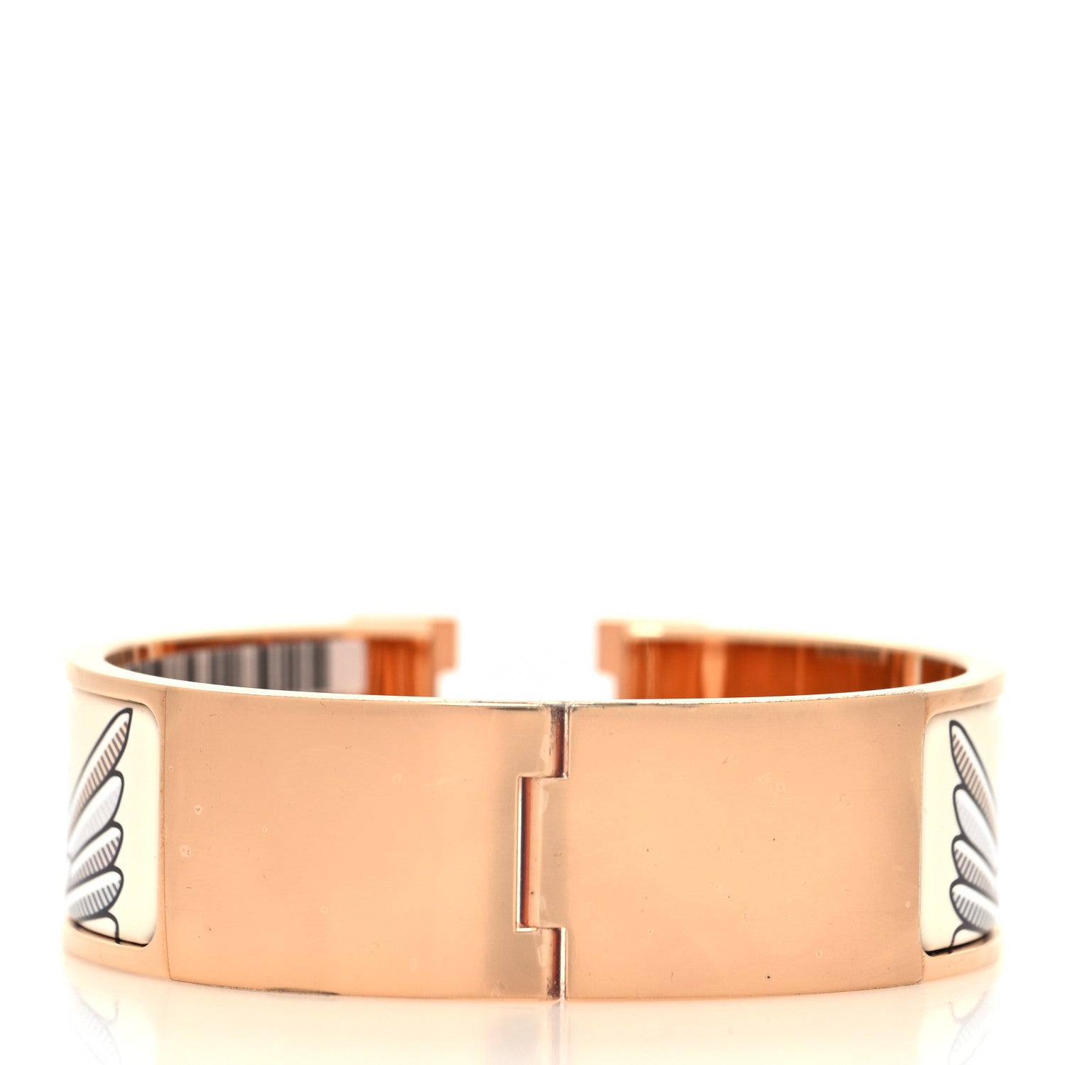 Hermes Enamel Pegase Pop Wide Clic Clac H Bracelet L Sable Soie 3 of 5