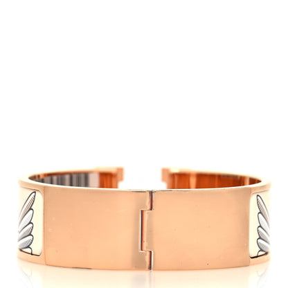 Hermes Enamel Pegase Pop Wide Clic Clac H Bracelet L Sable Soie 3 of 5