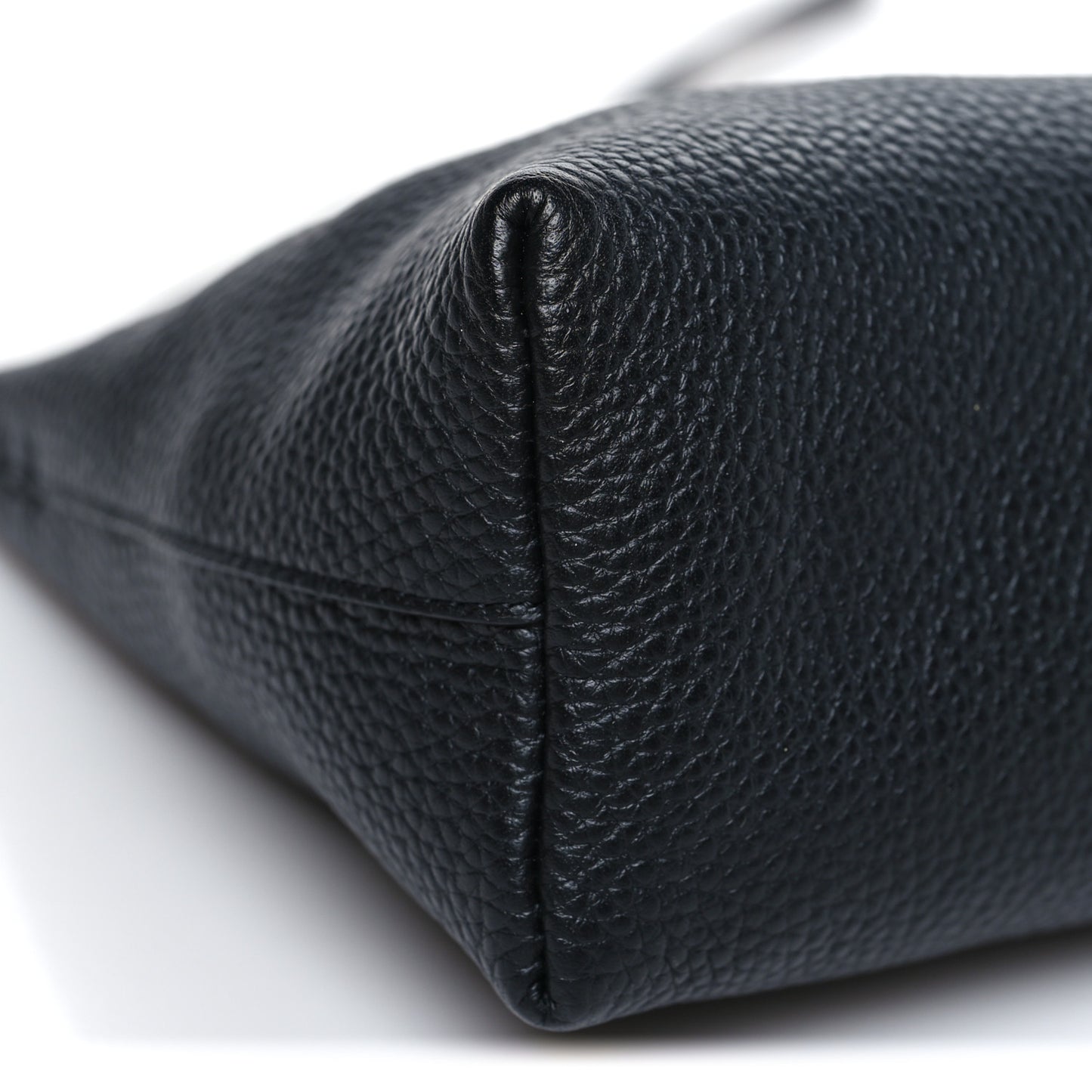 Pebbled Calfskin Rhea Bag Black