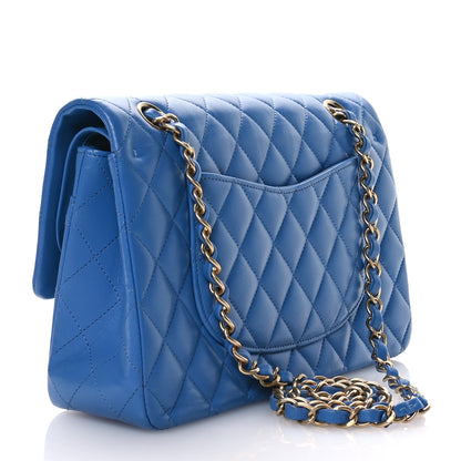 Chanel Lambskin Quilted Medium Double Flap Blue 3 of 11