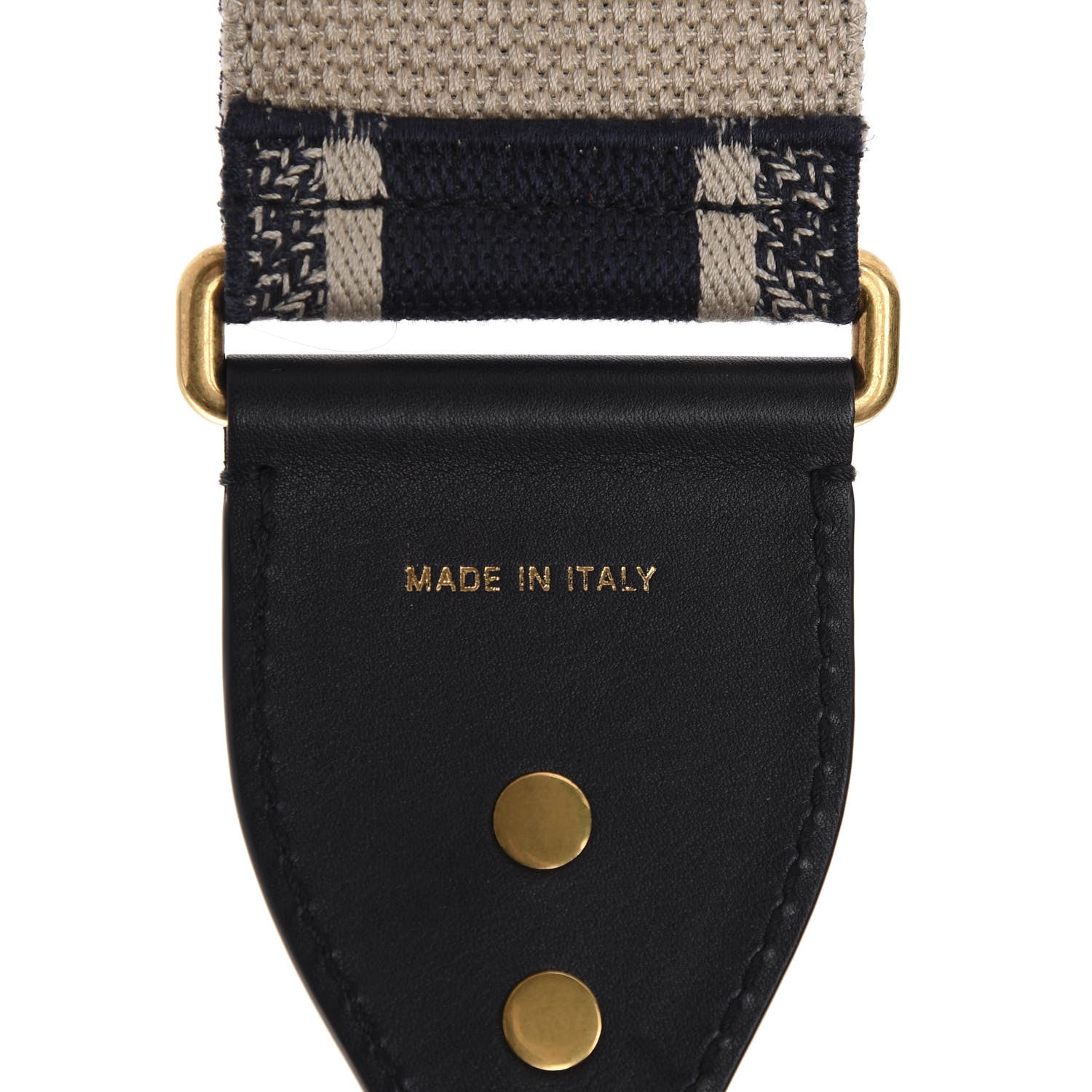 Christian Dior Canvas Embroidered Shoulder Strap Blue 3 of 4