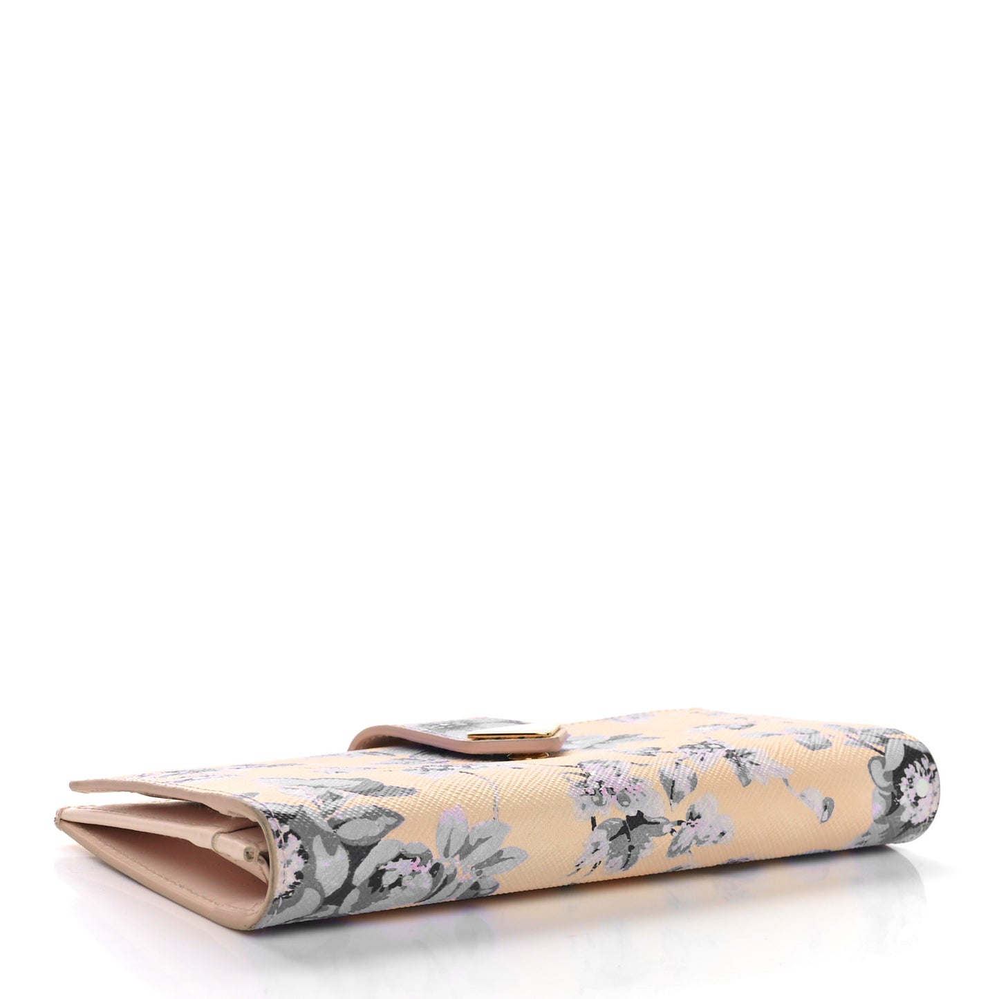 Saffiano Azalea Print Large Triangle Continental Flap Wallet Pervinca