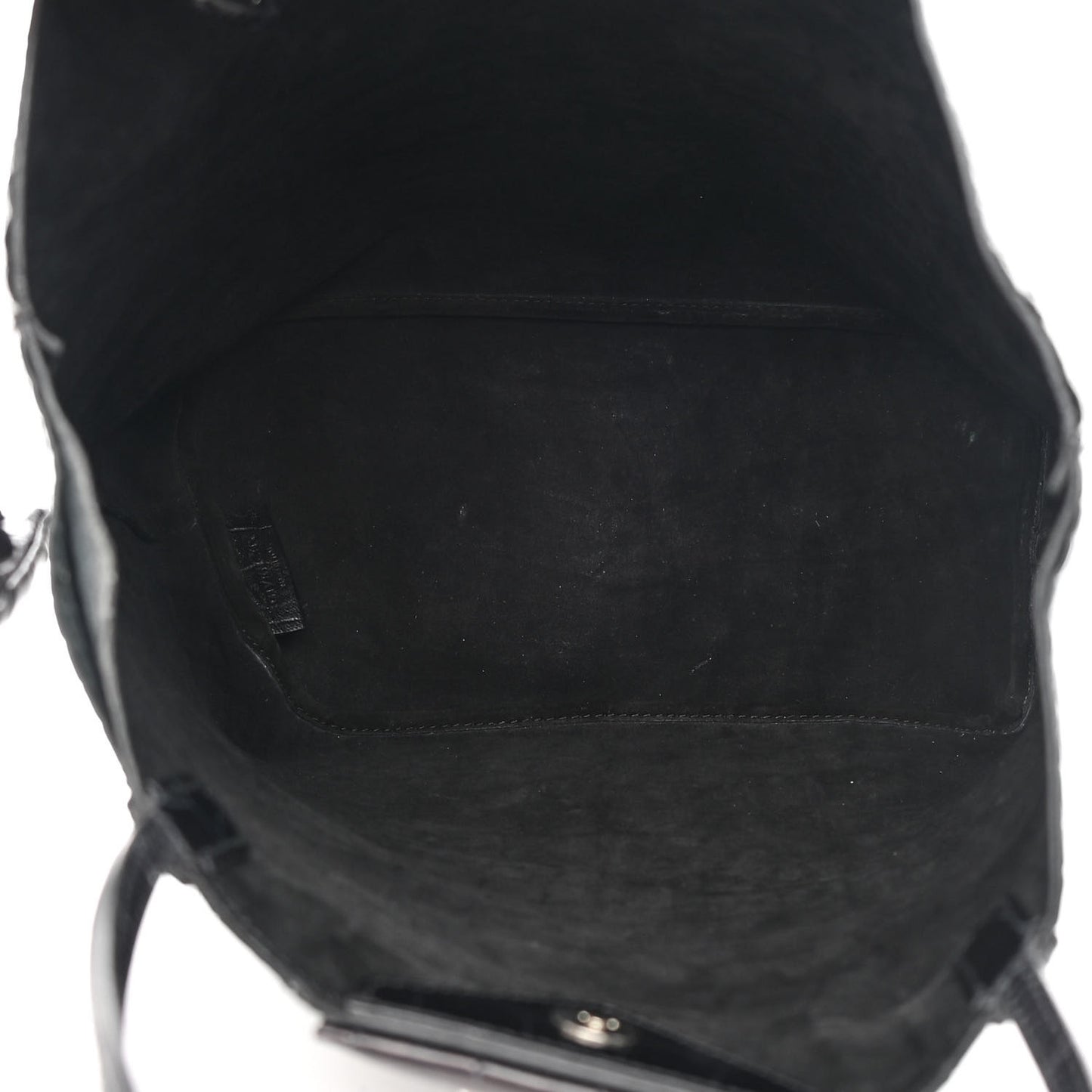 Calfskin Crocodile Embossed Medium Antigona Tote Black