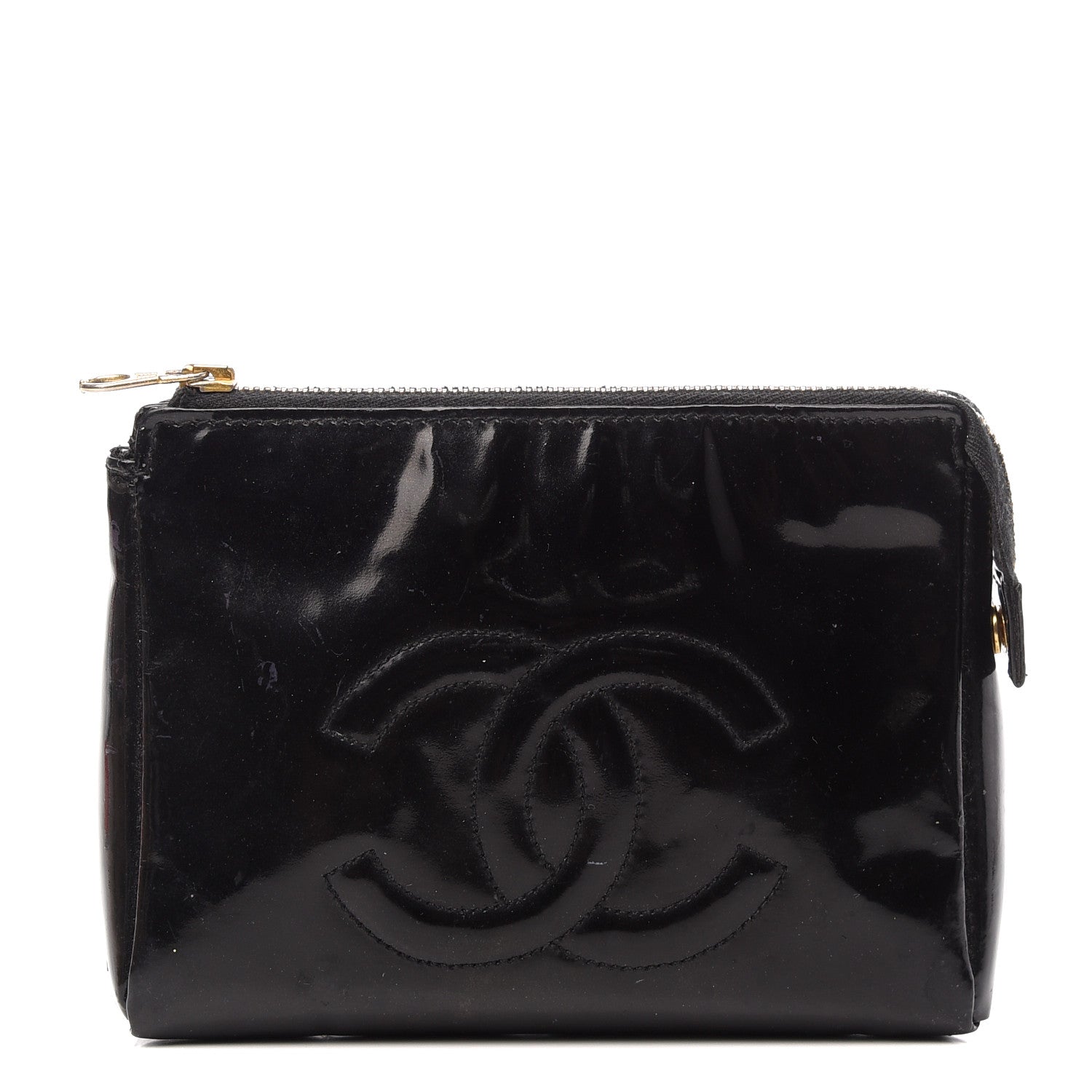 Chanel Patent Timeless CC Cosmetic Pouch Black 1 of 10