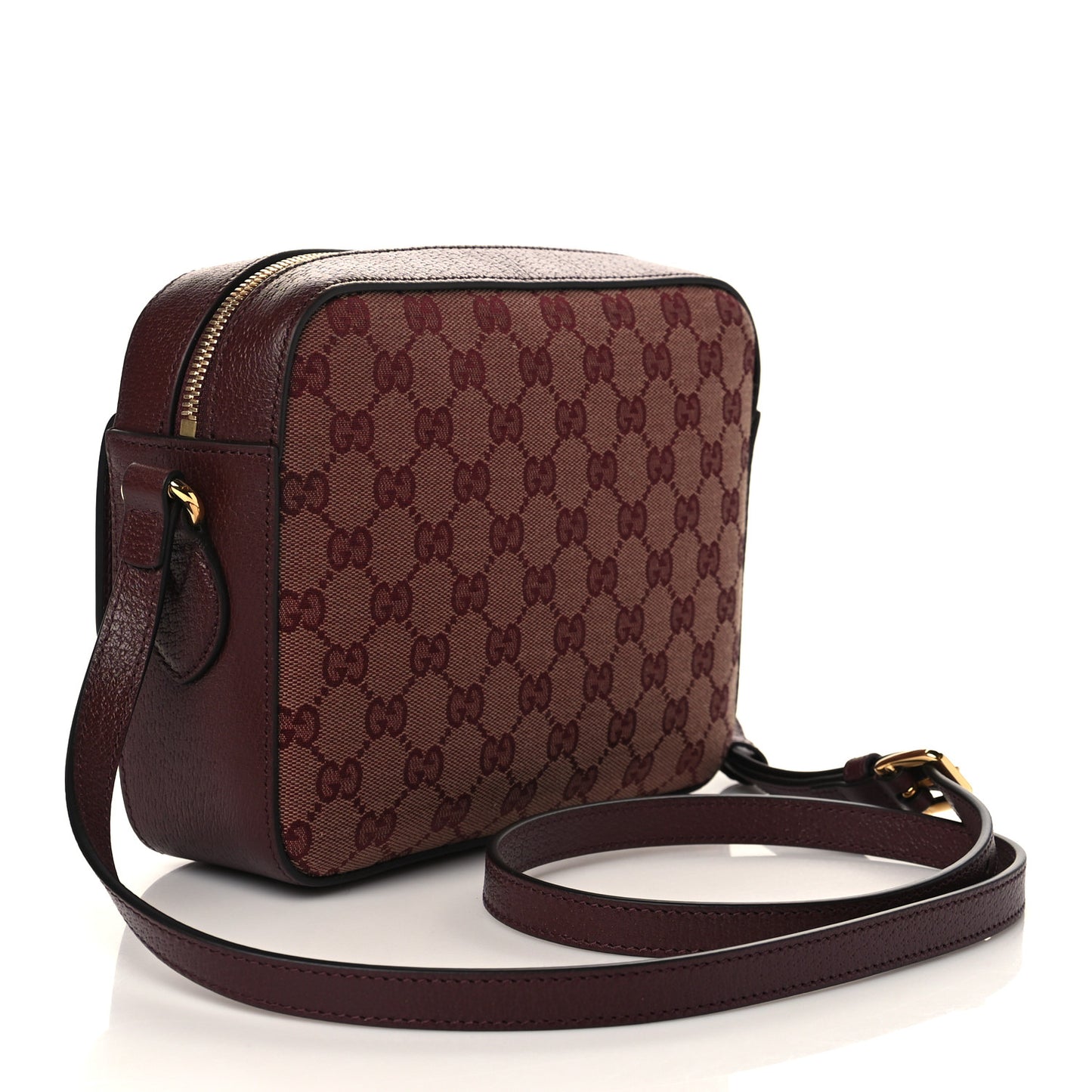 Monogram Textured Dollar Calfskin Small Horsebit 1955 Shoulder Bag Sahara Rubino Chardonnay