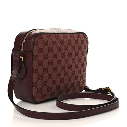 Gucci Monogram Textured Dollar Calfskin Small Horsebit 1955 Shoulder Bag Sahara Rubino Chardonnay 3 of 7