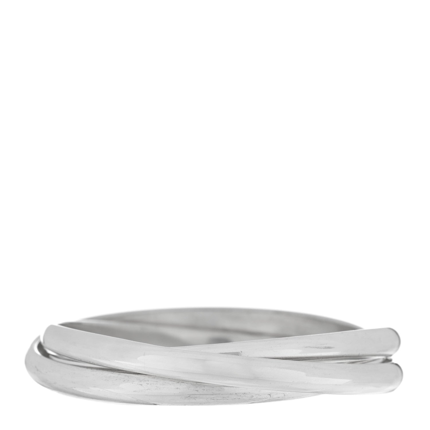 Tiffany Sterling Silver Triple Interlocking Bangle Bracelet 1 of 3