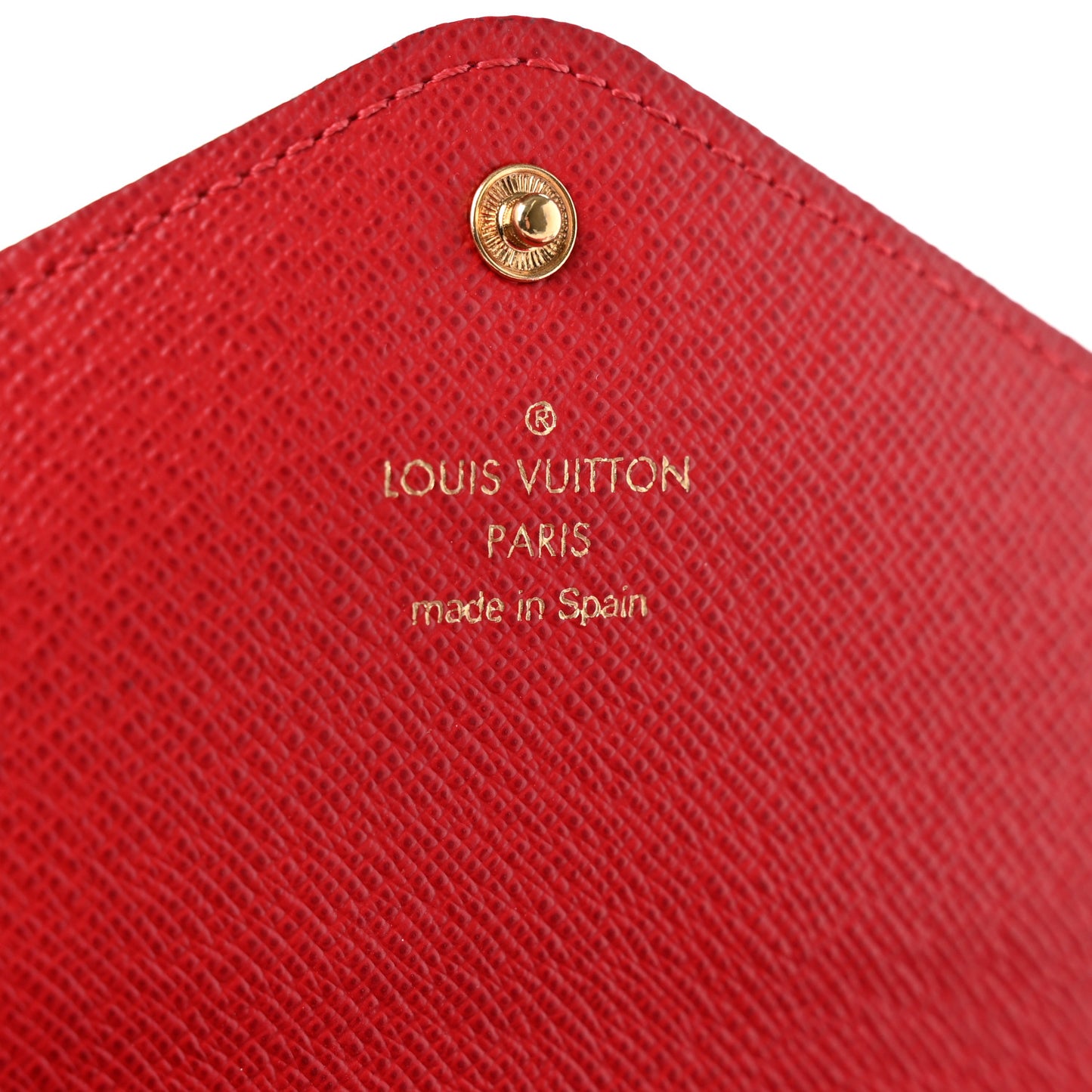 Damier Ebene Josephine Wallet Red