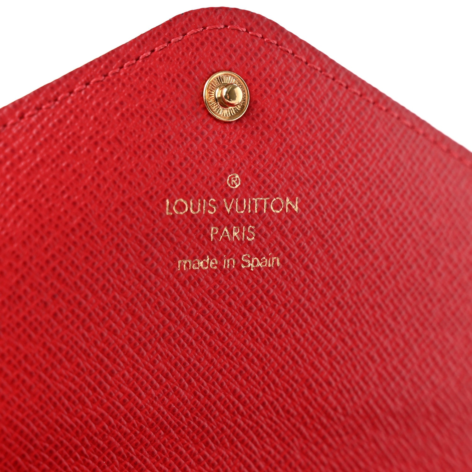 Louis Vuitton Damier Ebene Josephine Wallet Red 6 of 7