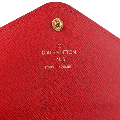 Louis Vuitton Damier Ebene Josephine Wallet Red 6 of 7