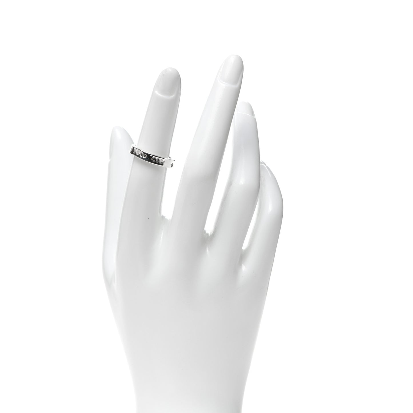 Sterling Silver Narrow 1837 Band Ring 49 5