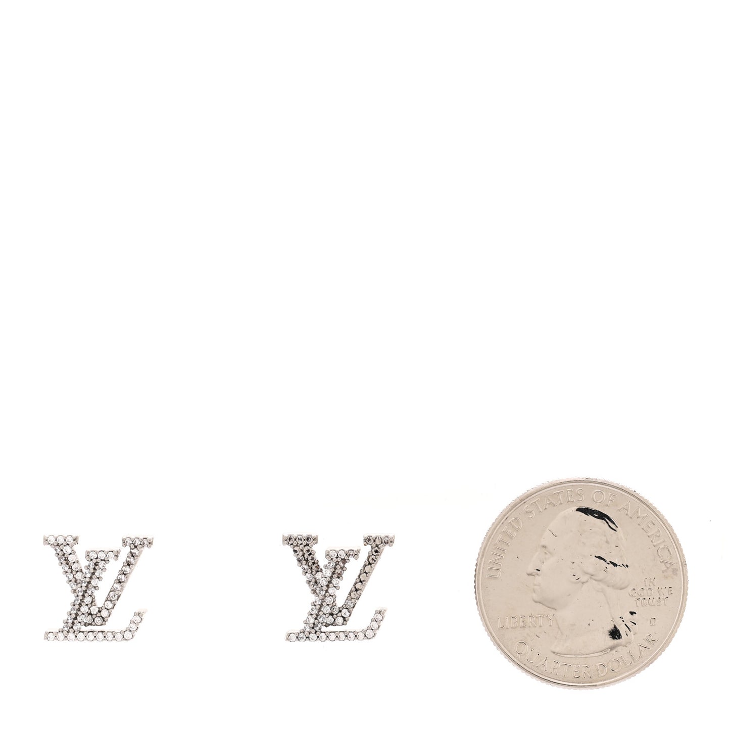 Crystal LV Iconic Earrings Silver